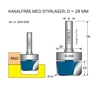 Cobolt Kanalfräs m lager R=5 D=28 L=16 S=8