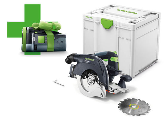 Festool Cirkelsåg 18V HKC 55 EB-Basic-5,0