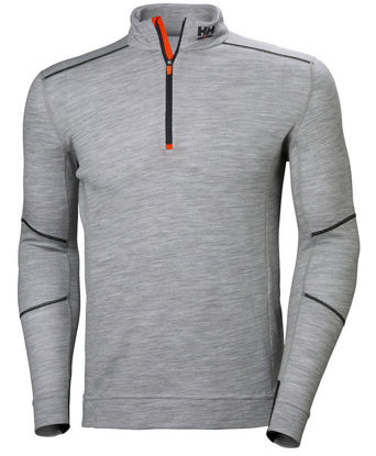 Helly Hansen 75107 Lifa Merino Half Zip Undertröja Gråmelerad