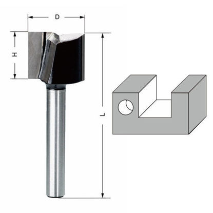 Delver Notfräs 12mm L=25 TL=59 S=8