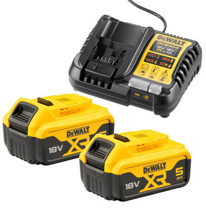 DeWalt DCB1104P2 Batteri-/Laddpaket (2x5,0ah)