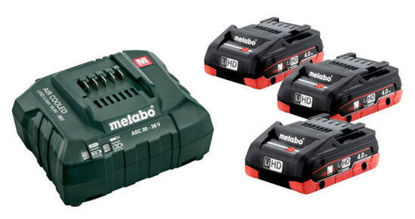 Metabo BAS-SET (3x18V 4,0ah LIHD batterier + laddare)
