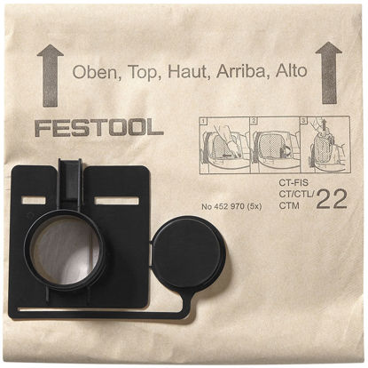 Festool Filtersäck FIS CT 22 - 5-Pack Dammsugarpåsar