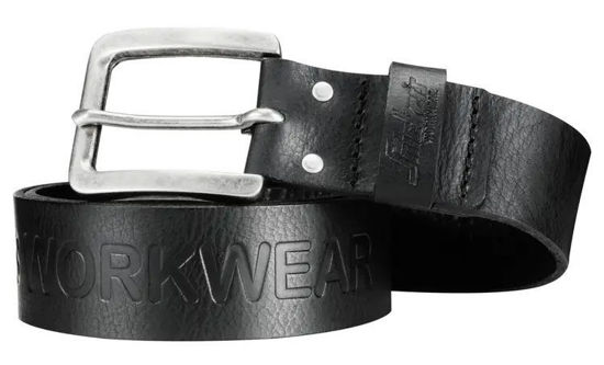 Snickers 9034 Bälte Läder Svart 90-130cm